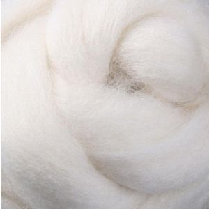 Laine mèche 100 % bébé Alpaga blanche