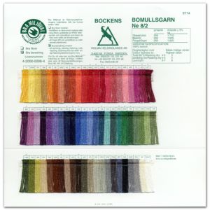 Carte coloris - Coton Bomullsgarn 8/2 Bockens