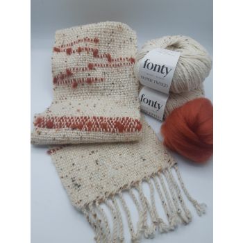 Kit de tissage écharpe Fluffy - pour métier à peigne envergeur