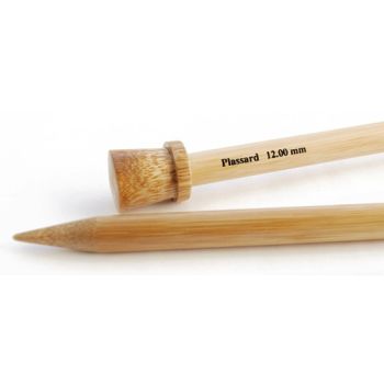 Paire d'aiguilles à tricoter en bambou