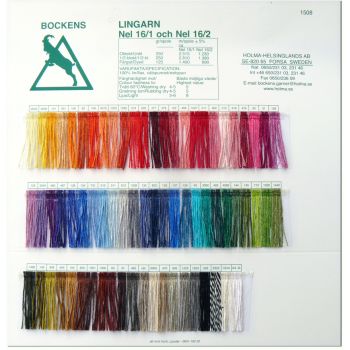 Carte coloris - Lingarn 16/1 & 16/2 - Bockens