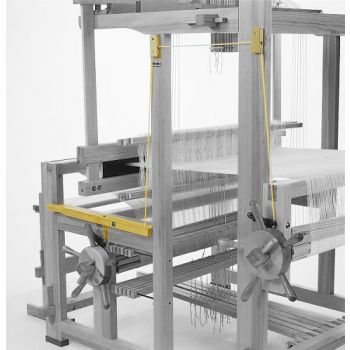 Cog wheel warp release system for Glimåkra looms