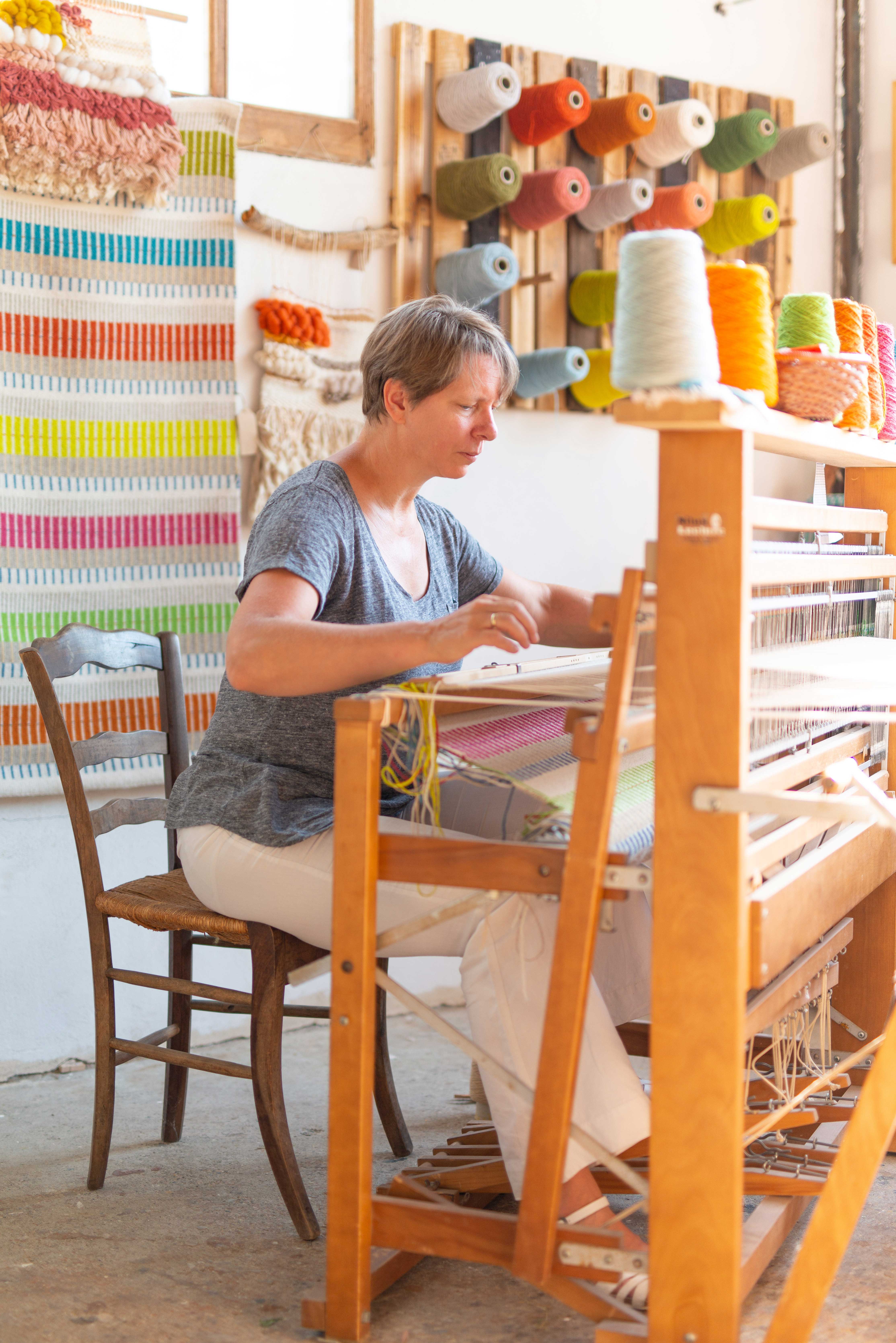 Atelier de tissage de Petra Marciniak à Annecy