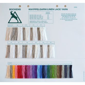 Color card - Lace Linen yarn - Bockens