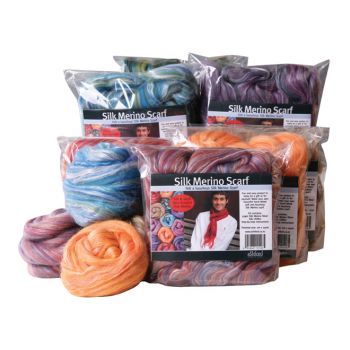 Silk Merino scarf kit - Ashford
