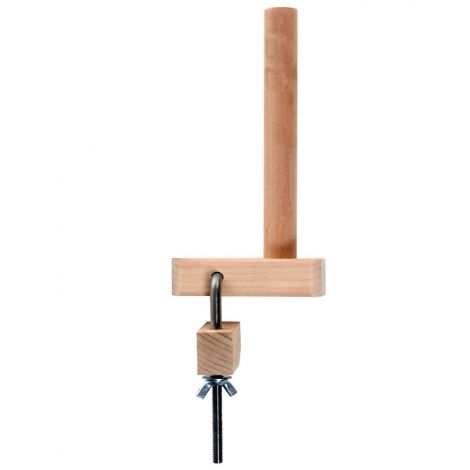 Warping peg with clamp